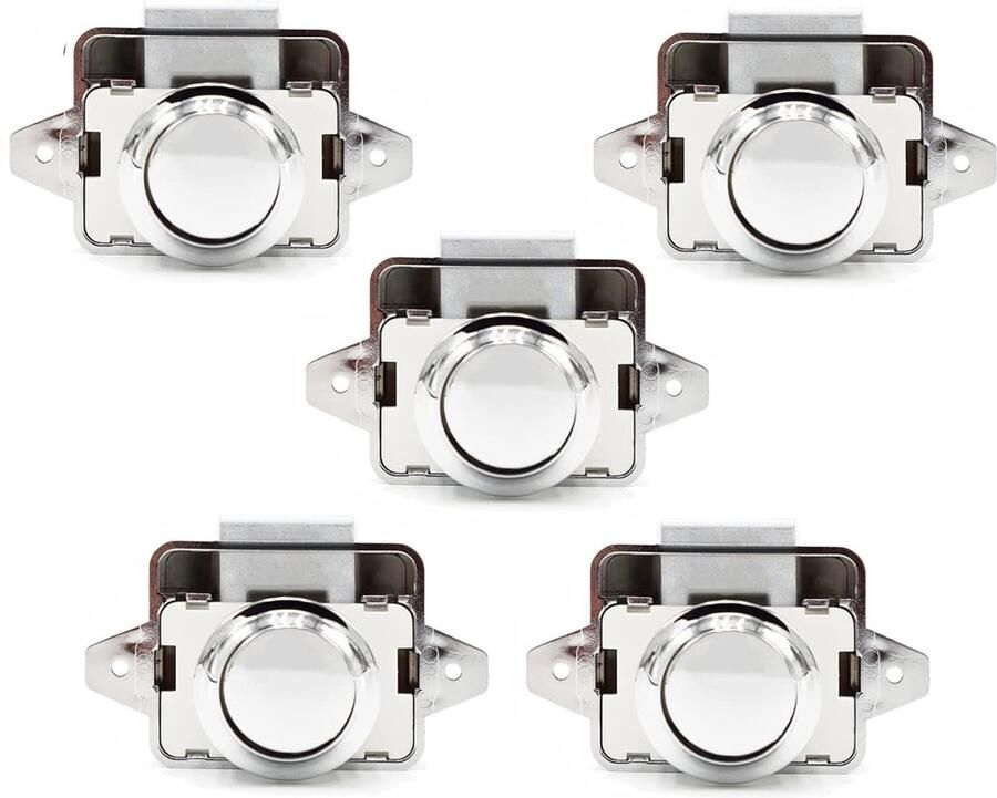 Drukknopvergrendeling geschikt voor campers en caravans set van 5 ABS