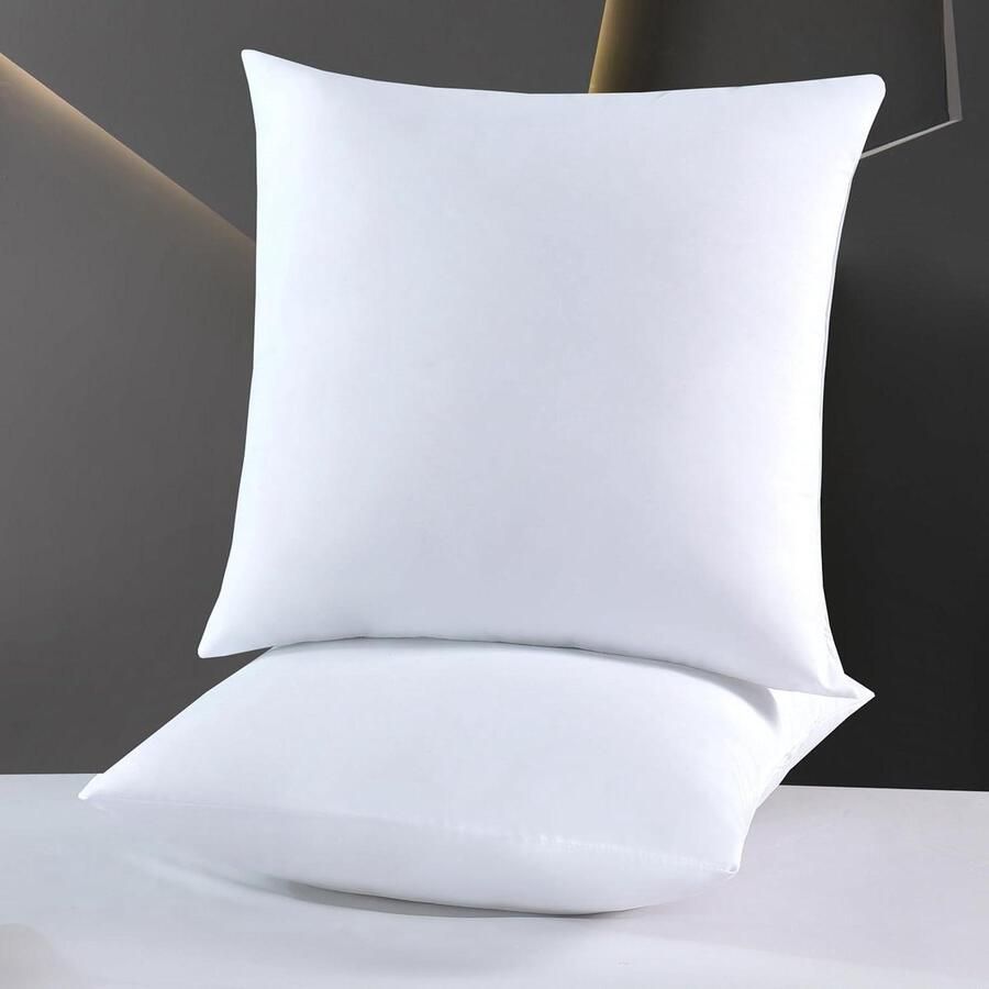 Dubbel Bed Kussen 50 x 50 cm Set van 2 Hoogwaardige Microvezel Kussen voor Slaaphoudingen Machine Wasbaar Comfortabel Kussen