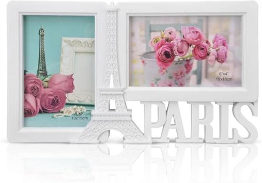 Dubbele Fotolijst 4x6 cm voor Verticale en Horizontale Foto's Moderne Bureau Fotolijsten