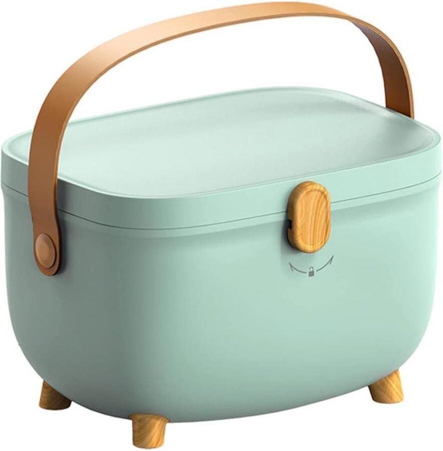 Medicijnkastje Dubbellaags Grote Capaciteit Medicine Organizer Box Groen Medicijnkastje Multifunctionele Opbergdoos Cosmetica Grote Capaciteit Groen