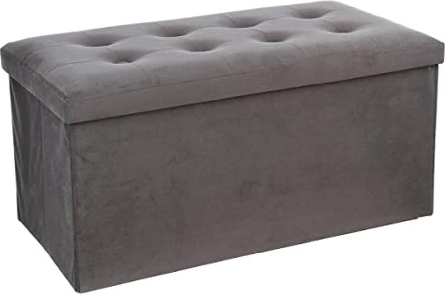 Dubbele Opvouwbare Zitzak Grijs Fluwelen Effect