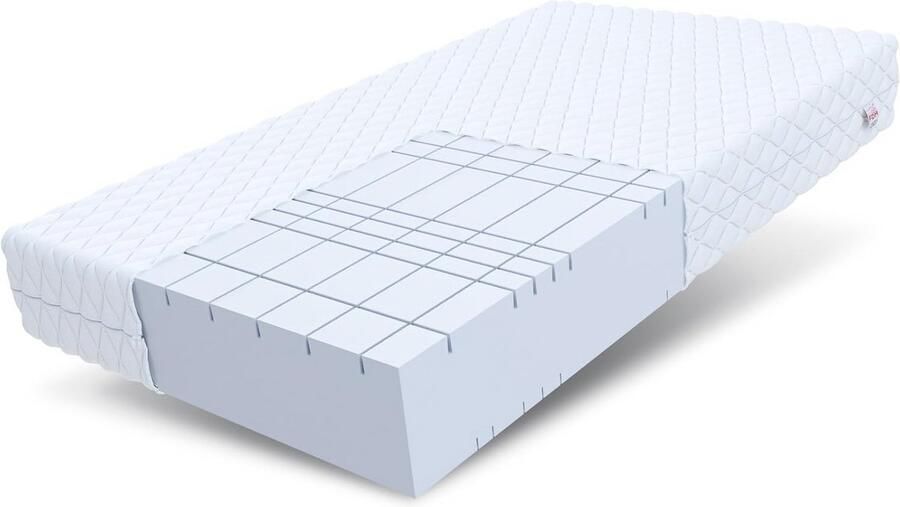 Dubbelzijdig Koudschuim Matras 180x200 cm – H4 Hardheid – 24 cm Hoogte met 7 Comfortzones – Hypoallergene Wasbare Tijk – Oeko-Tex Standard 100