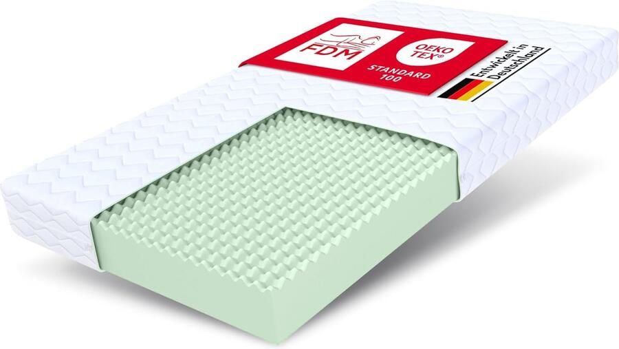 Dubbelzijdig Schuim Matras 180x200 cm Hypoallergene 7 Comfortzones met Wasbare Hoes