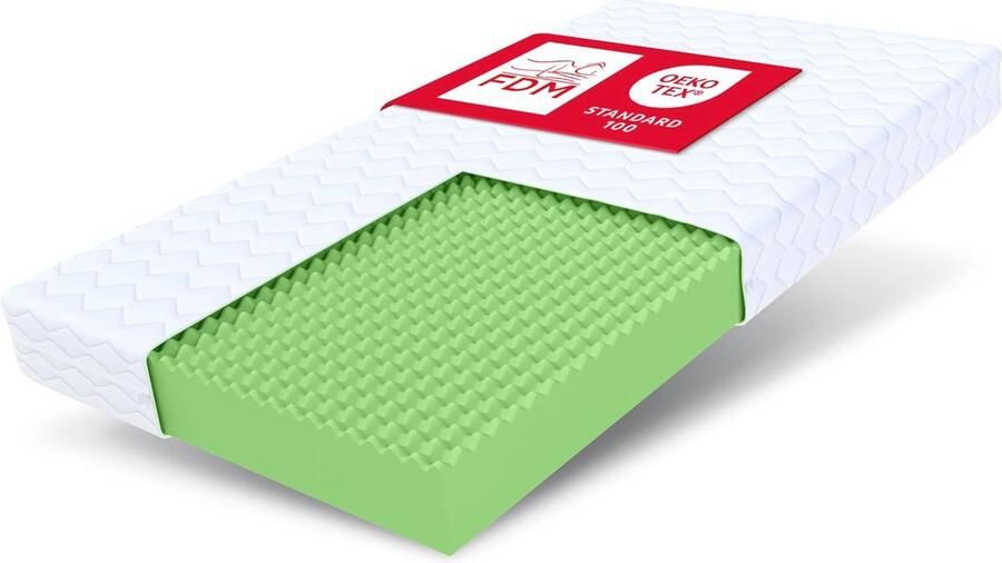 Dubbelzijdig Schuim Matras 180x200 cm met 7 Comfortzones en Hypoallergene Hoes Hardheidsgraad H3