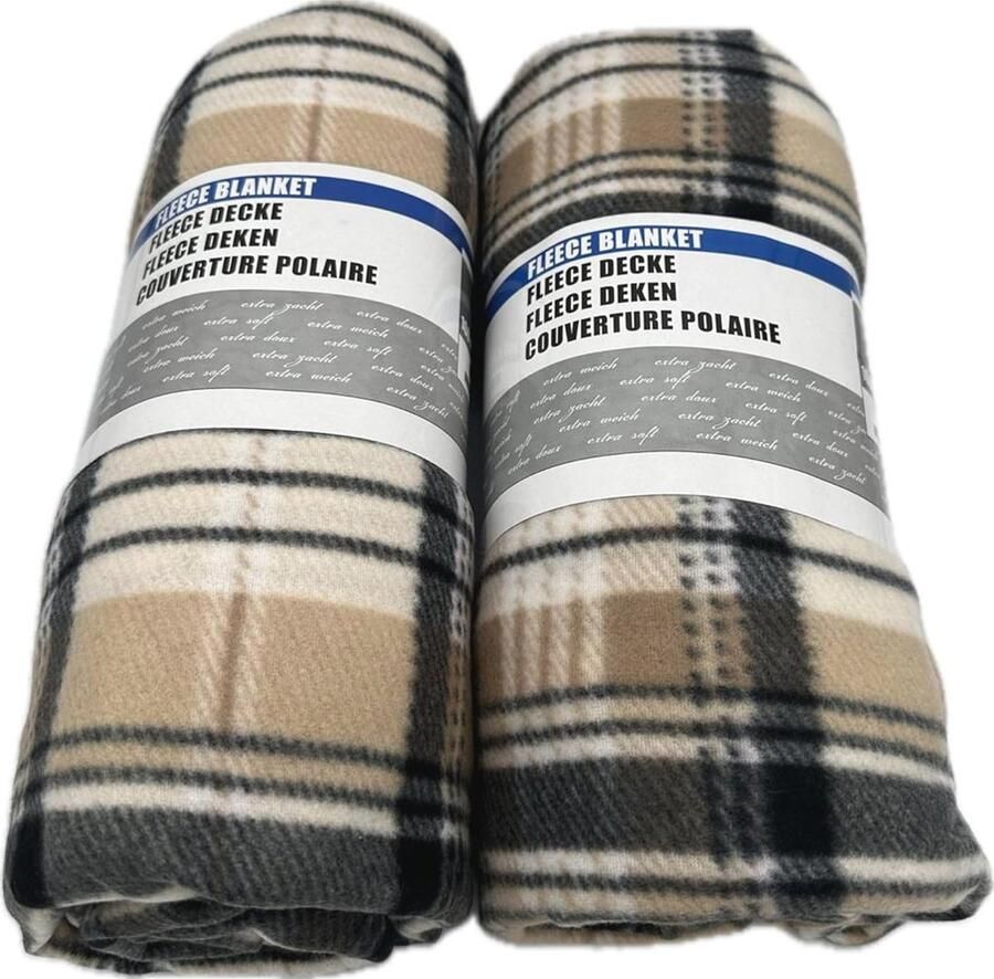 Dubbelzijdige Fleece Deken 160 x 200 cm 100% Microvezel Ideaal voor Bed en Bank Comfortabel en Duurzaam Voor Elk Seizoen