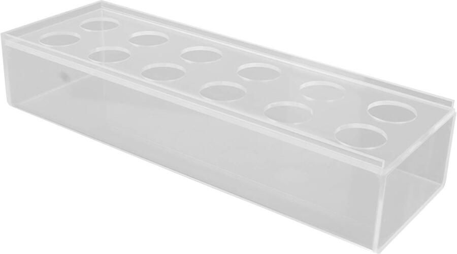 Duidelijke Acryl Bloemenvaas Elegante Rectangular 30cm met Meerdere Gaten Modern voor Thuis Eettafel