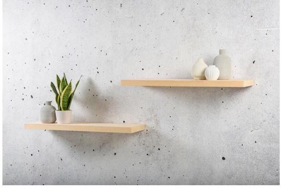 Duraline XL4 Floating Wall Shelf Pale Oak Paper 80.0x23.5x3.8cm
