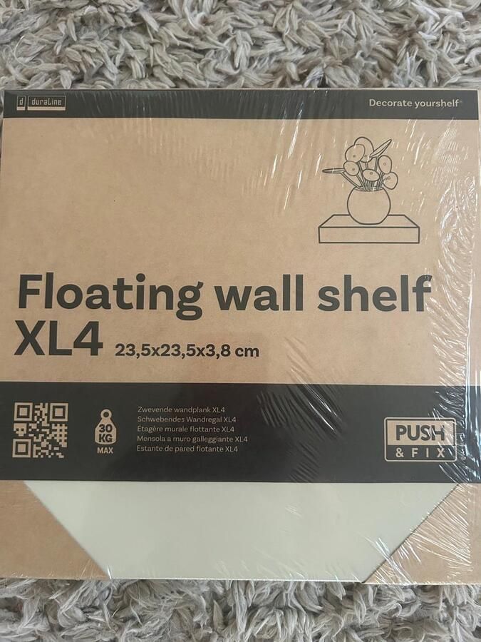 Duraline XL4 Floating Wall Shelf Sand Lacquered 23.5 x 23.5 x 3.8