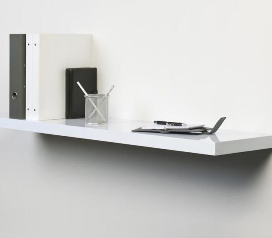 Duraline XL4 Floating Wall Shelf White Lacquered 80 x 23.5 x 3.8