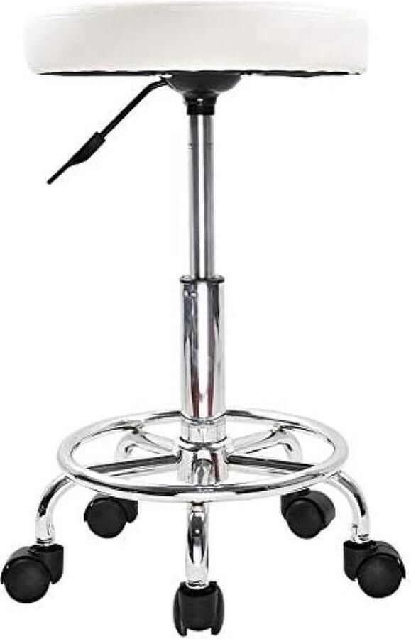 DustDraft™ Draaibare In Hoogte Verstelbare Kruk Barkruk Kunstleer Werkkruk Bureau Kruk Praktische Kruk