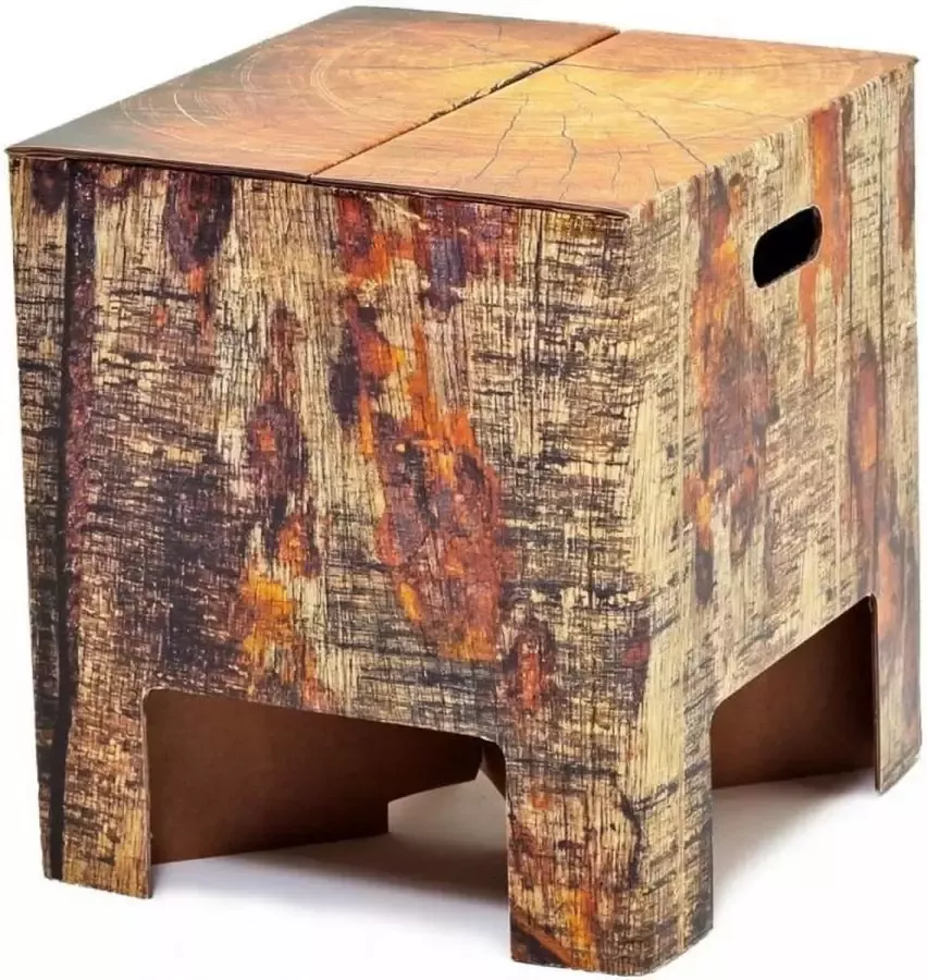 Dutch Design Brand kartonnen krukje Boomstam Tree trunk