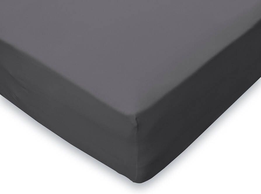 Dutch Dreams Hoeslakens Jersey Stretch 2 Stuks Antraciet Hoeslaken 120 130 140x200cm Tweepersoons Twijfelaar 100% Katoen Set van 2 Hoeslakens