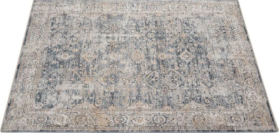 Dutch Lifestyle Caravan Blue Grey- Polyester Vloerkleed Blauw grijs