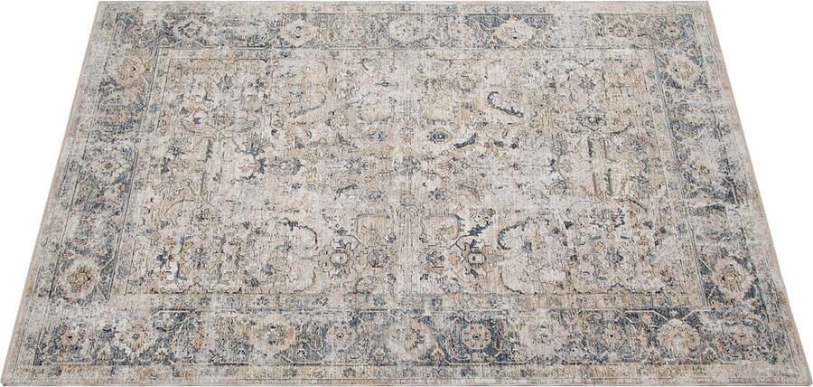 Dutch Lifestyle Caravan Grey Blue- Polyester Vloerkleed Grijs blauw