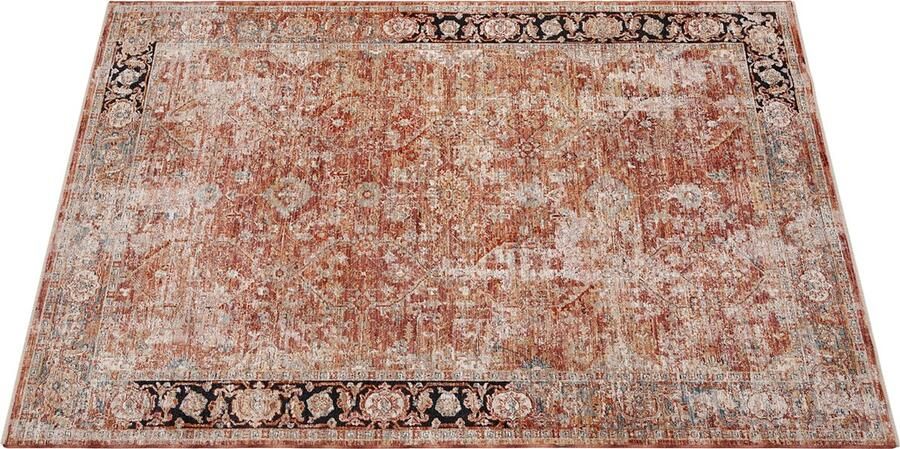 Dutch Lifestyle Caravan Rust Black- Polyester Vloerkleed Zwart roest