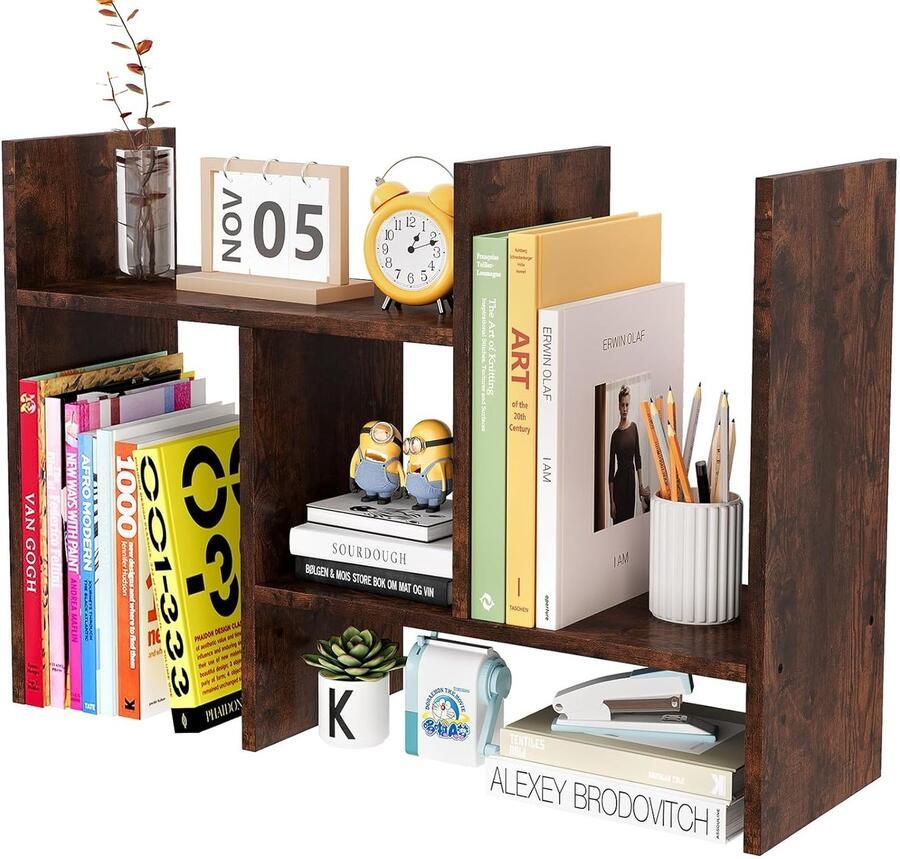 Duurzaam bureau boekenkast ruimtebesparend 1 stuk melamine laminaat 41x19x42 cm