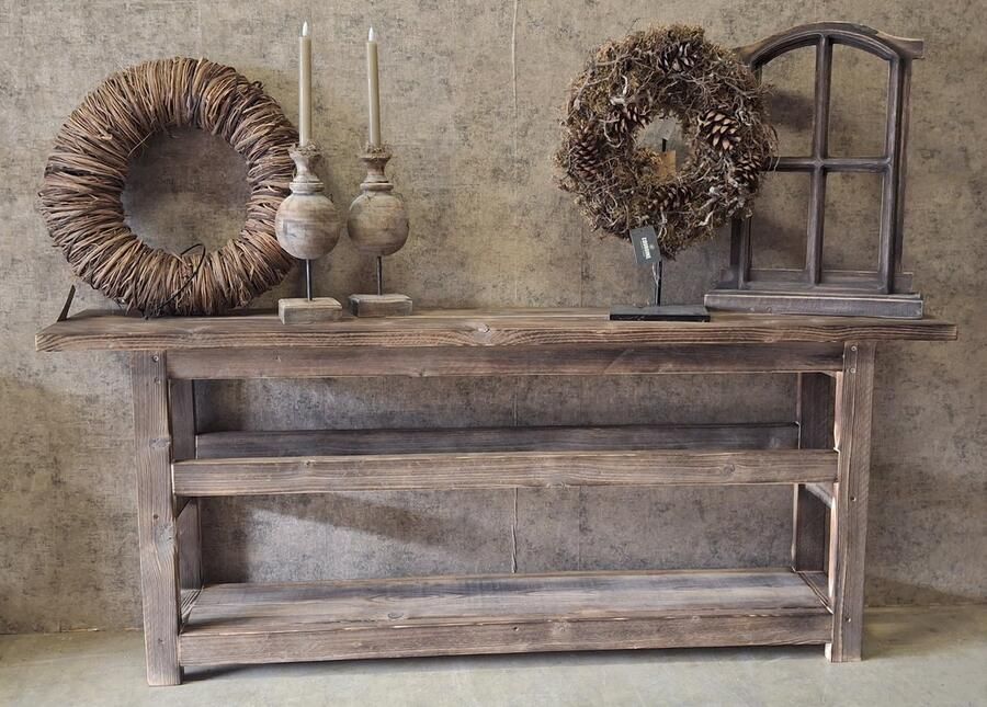 Duurzaam gemaakte Steigerhouten sidetable Carolina XXXL