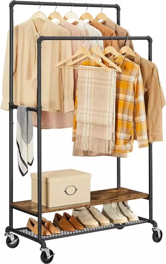 Duurzaam Kledingrek van Hoogwaardige Kwaliteit Praktisch en Stijlvol Kledingrek met Wielen 51x100x175 cm 14 kg - Foto 2