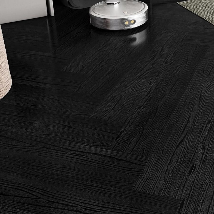 Duurzame antislip PVC-vloerbedekking zelfklevend 36 stuks zwart eiken