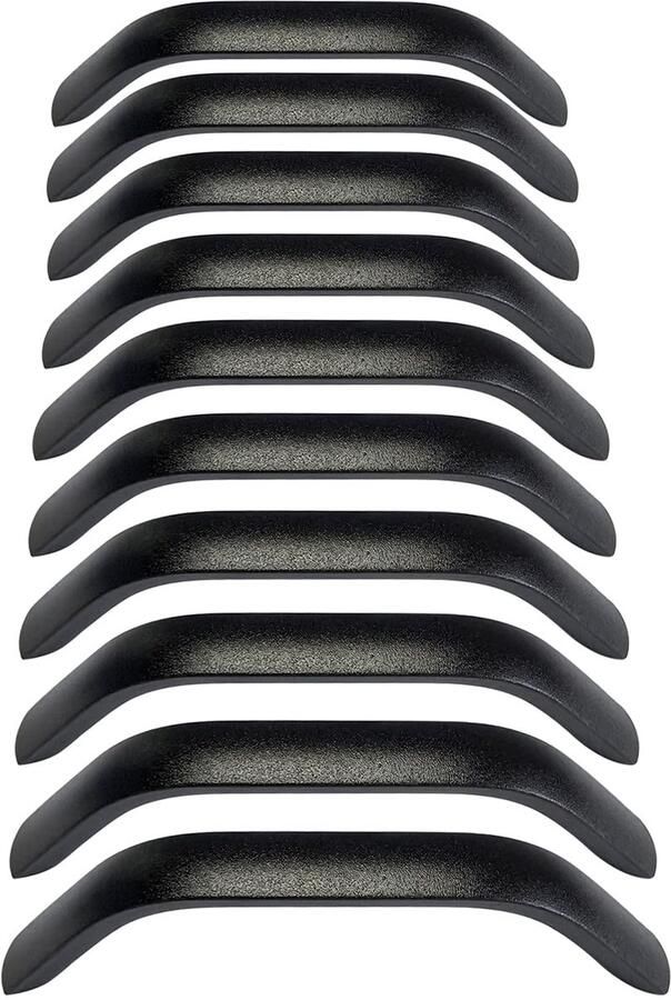 Ibenzoa Set van 10 moderne zwarte keukengrepen voor kasten en deuren robuust aluminium design