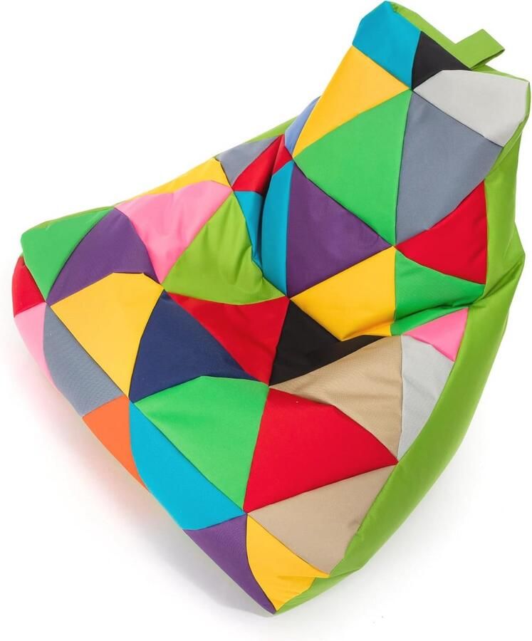 Duurzame Polyester Poef Zitzak met Scheur- en Vlekbestendige Eigenschappen Handvat en Ergonomische Ontwerp Groen