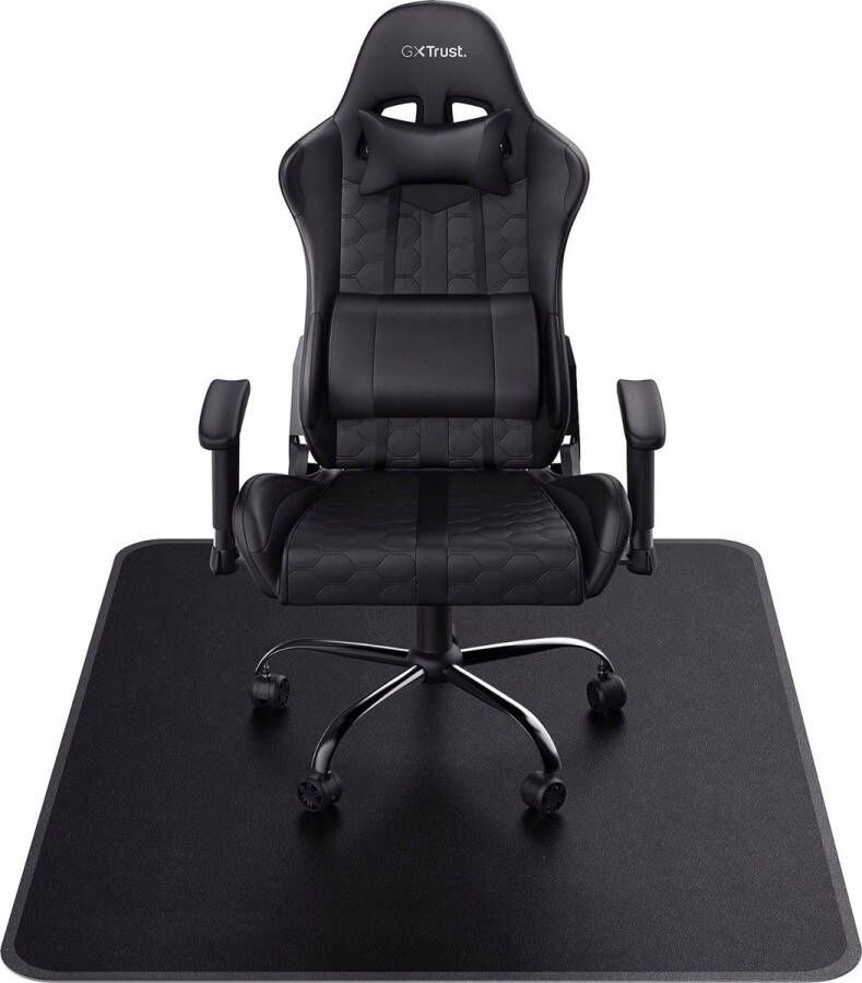 Merkloos Duurzame Stoelmat Voor Bureaustoel En Gaming Chair 99 x 120 cm Flexibele Vloerbeschermingsmat Hard Slijtvast Oppervlak Geschikt Voor Tapijten En Harde Vloeren Modern Design Zwart - Foto 2