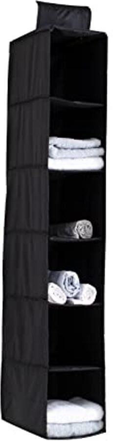 Duurzame Stoffen Hangende Kledingkast met 6 Planken en Extra Brede Riemen voor Organisatie