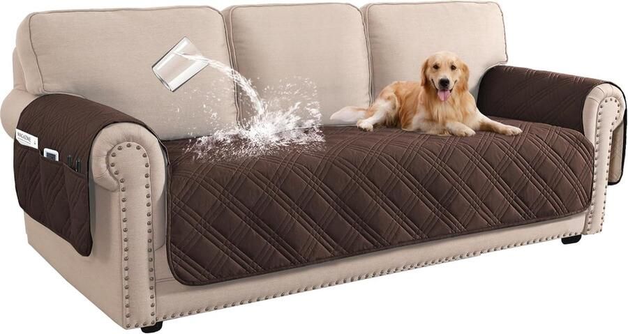 Duurzame Waterdichte Bankhoes voor 3-Zitsbank Bescherming tegen Slijtage en Vlekken