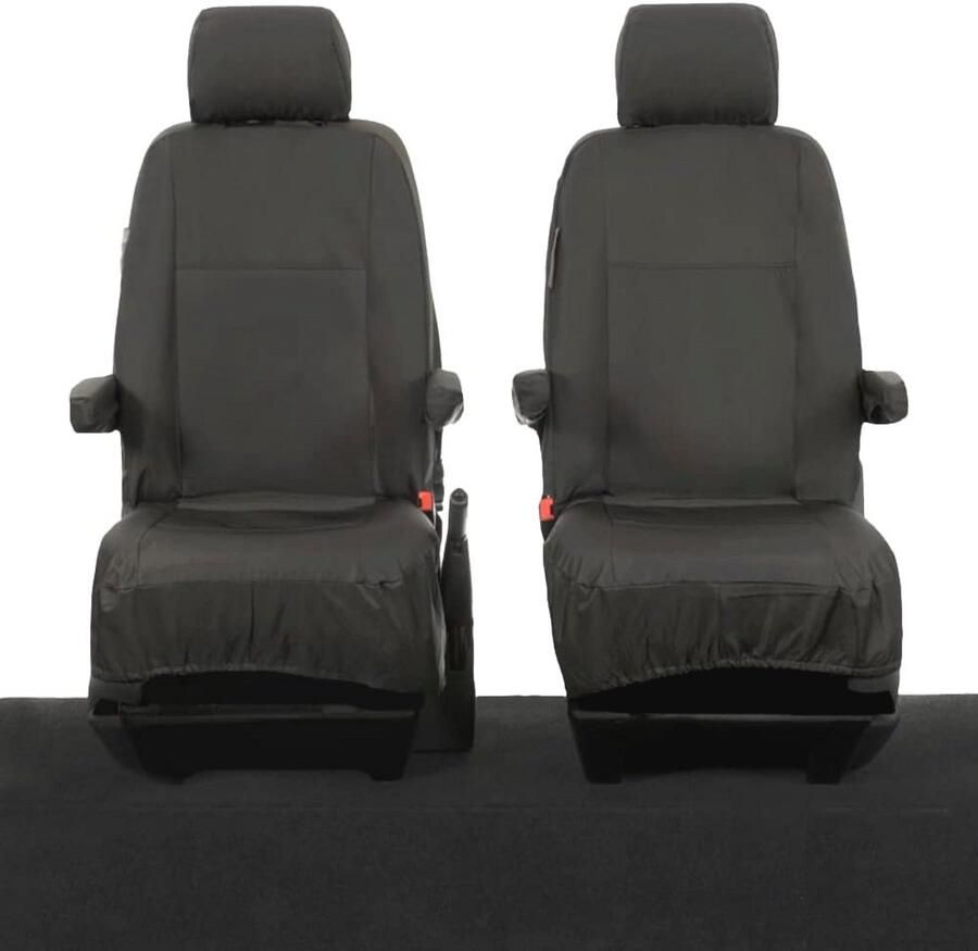 Duurzame Zwart Waterdichte Voorste Stoelhoezen Perfect voor Auto en Caravan