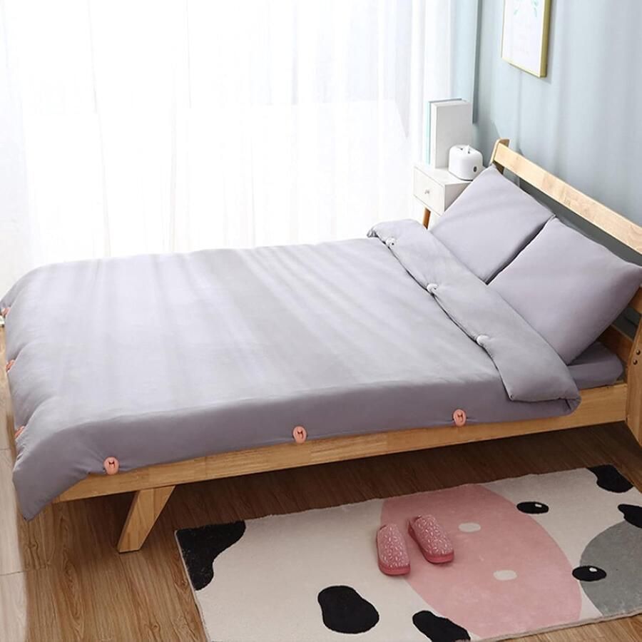 Duvet Cover Clips 18Pcs No Pins Duvet Cover Clips Bed Sheet Grippers High Elasticity Non-slip Comforter Holder Fasteners Clamp 3 Kleuren