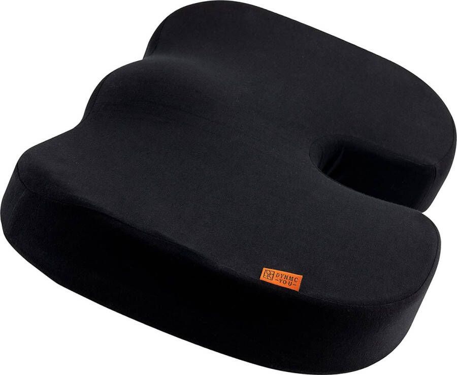 DYNMC you Ergonomisch zitkussen stoel comfortabel zitten op kantoor en thuis ontlastend voor rug heupen stuitbeen perfect zitkussen voor bureaustoel enz. Premium Memory Foam kussen - Foto 1