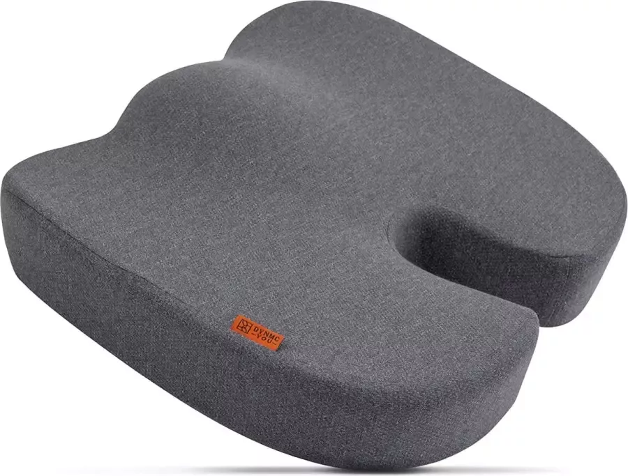 DYNMC you Ergonomisch zitkussen stoel comfortabel zitten op kantoor en thuis ontlastend voor rug heupen stuitbeen perfect zitkussen voor bureaustoel enz. Premium Memory Foam kussen - Foto 2