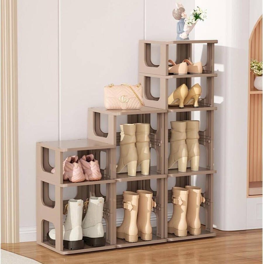 E Klein schoenenrek schoenenkast schoenenrek stapelbaar schoenenrek entree schoenenrek voor binnenkast schoenenrek smalle schoenenkast 7 niveaus