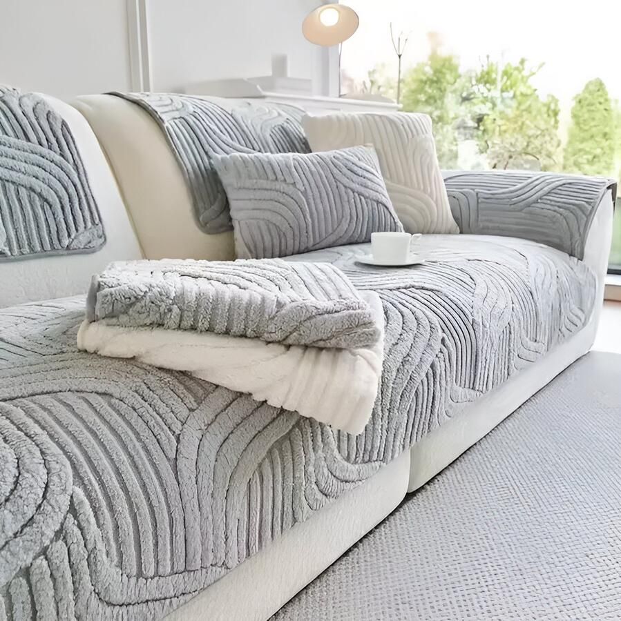 E-Shop4u Bankhoezen CloudWave Bankhoes 110x180cm Grijs