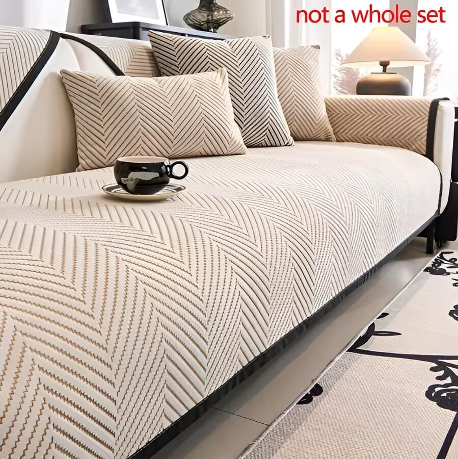 E-Shop4u Bankhoezen Vogue-V Bankhoes 70x120 cm C Lichte Koffie