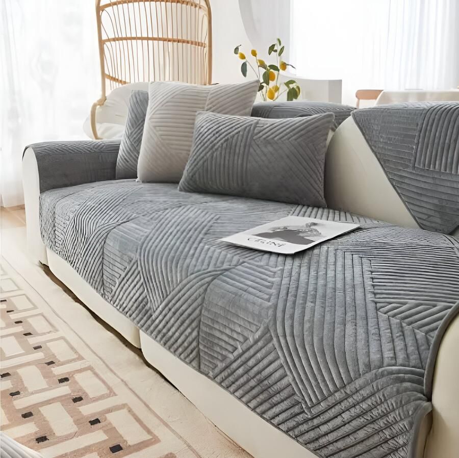 E-Shop4u Bankhoezen Zen Lines Bankhoes 90x160cm Grijs