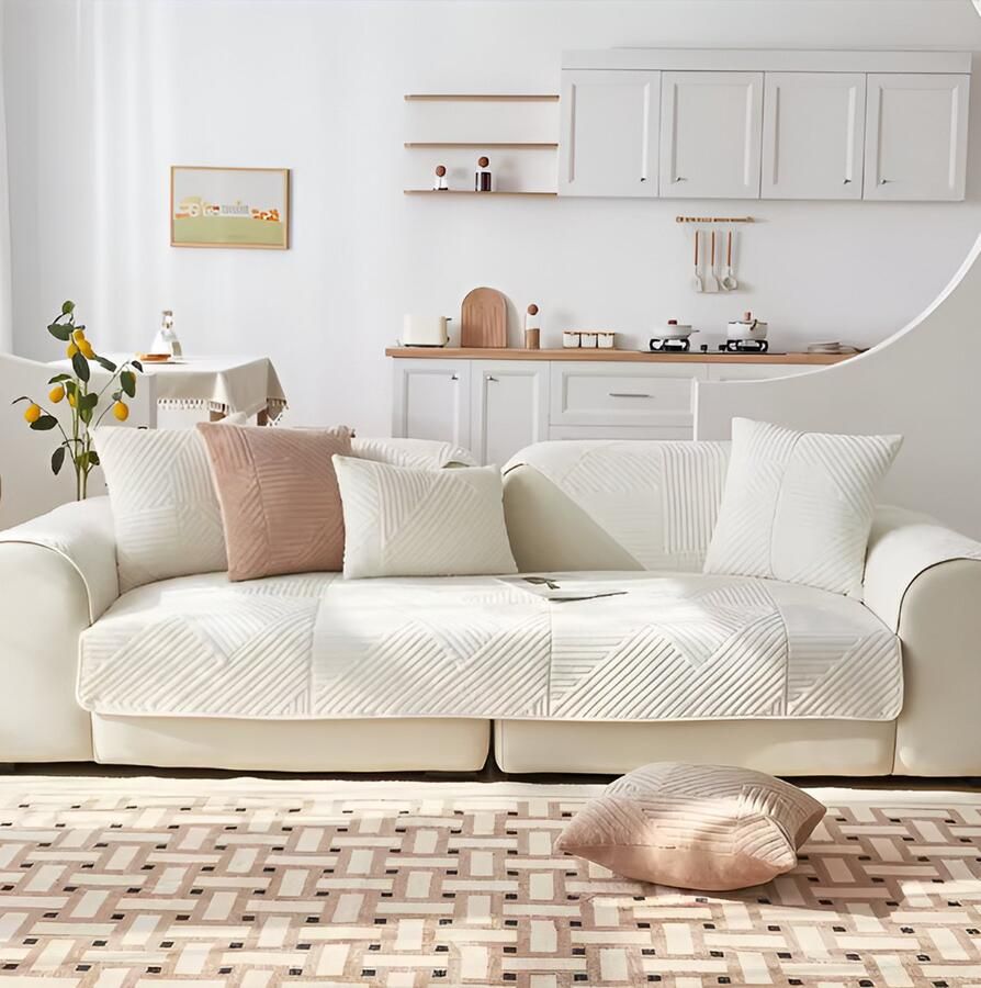 E-Shop4u Bankhoezen Zen Lines Bankhoes 90x180cm Wit