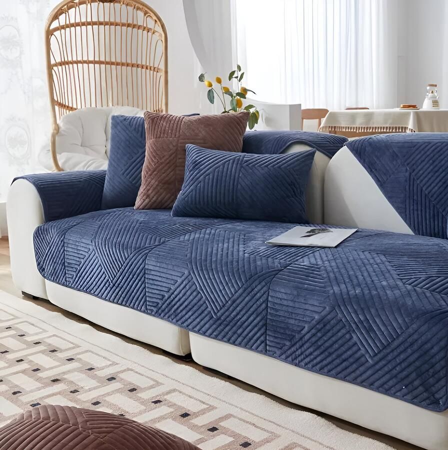 E-Shop4u Bankhoezen Zen Lines Bankhoes 90x160cm Blauw