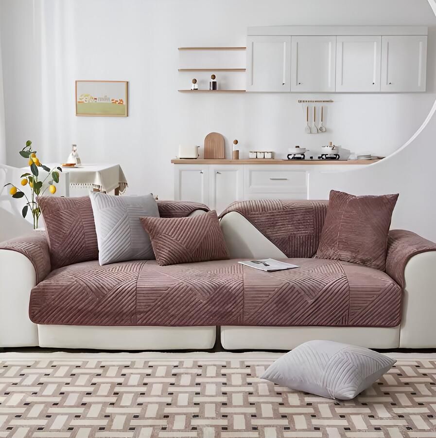 E-Shop4u Bankhoezen Zen Lines Bankhoes 90x160cm Bruin