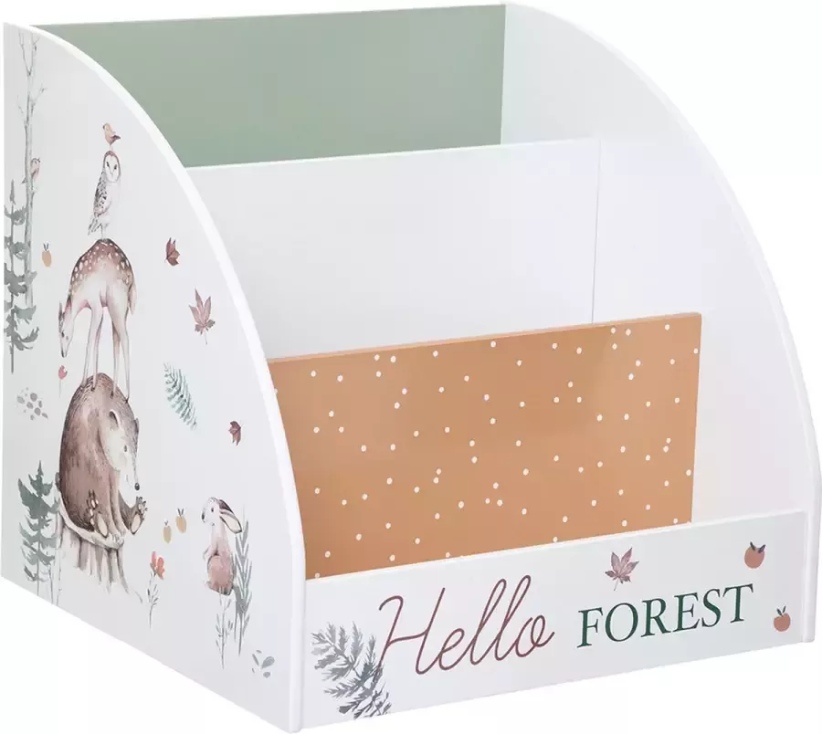 Eazy Living Boekenkast Forêt Wit Oranje Groen