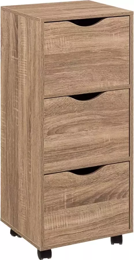 Eazy Living Kastje op Wielen 3 Lades Cavalier Hout
