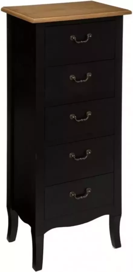 Eazy Living Ladekast Isabelle 5 Lades Zwart