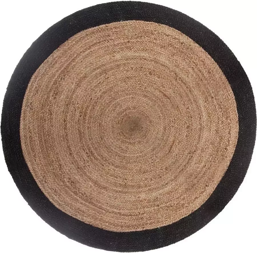 Eazy Living Tapijt Ø 120 cm Jenna Zwart