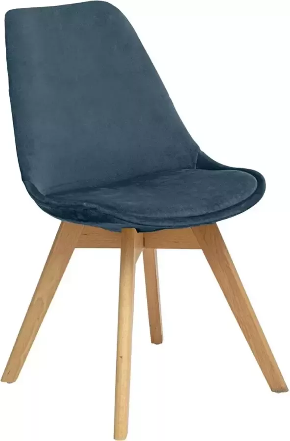 Eazy Living Velvet Eetkamerstoel Berenice Blauw