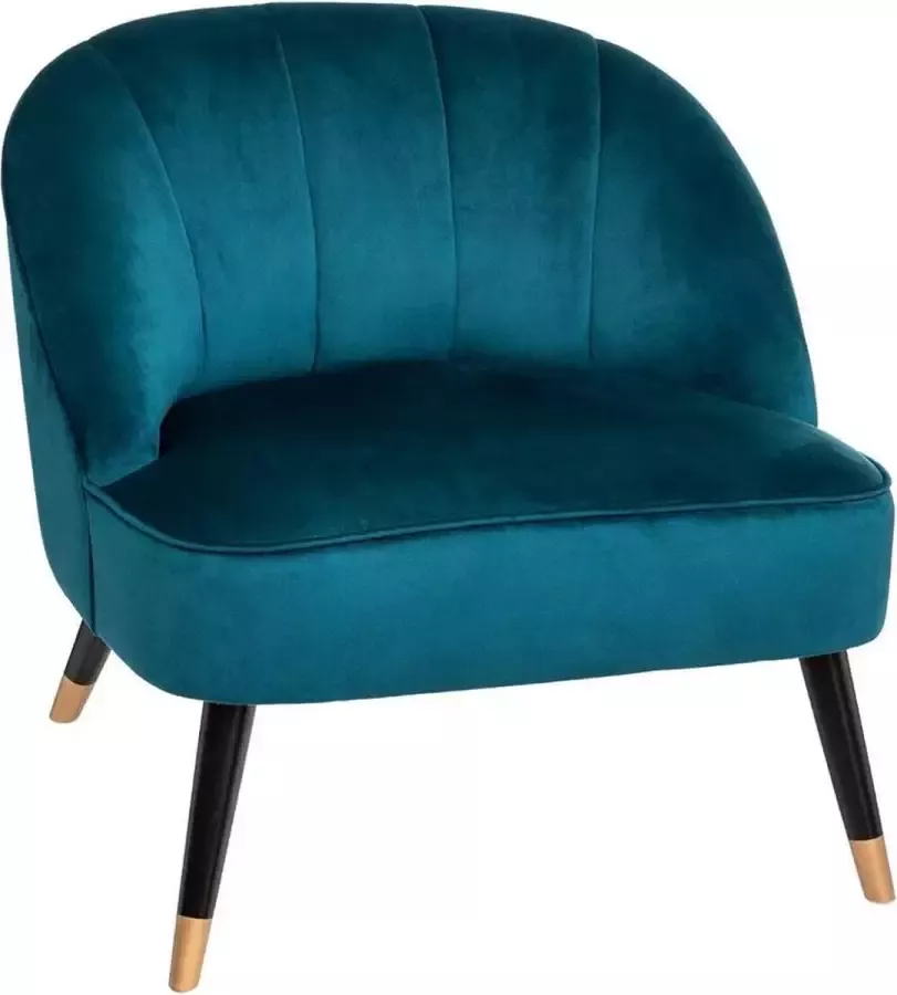 Eazy Living Velvet Fauteuil Fara Blauw