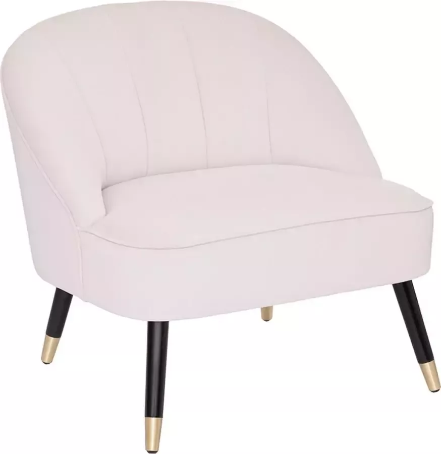 Eazy Living Velvet Fauteuil Fara Ivoor