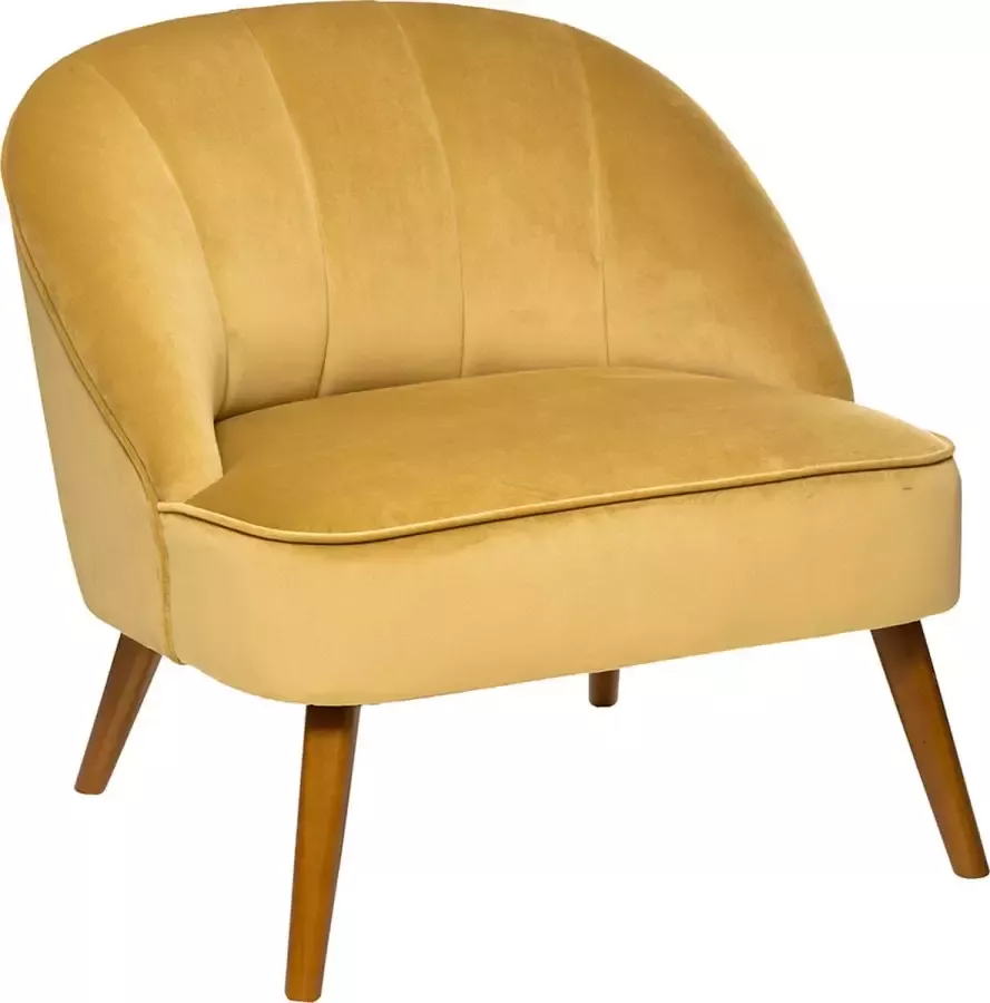 Eazy Living Velvet Fauteuil Gabby Geel