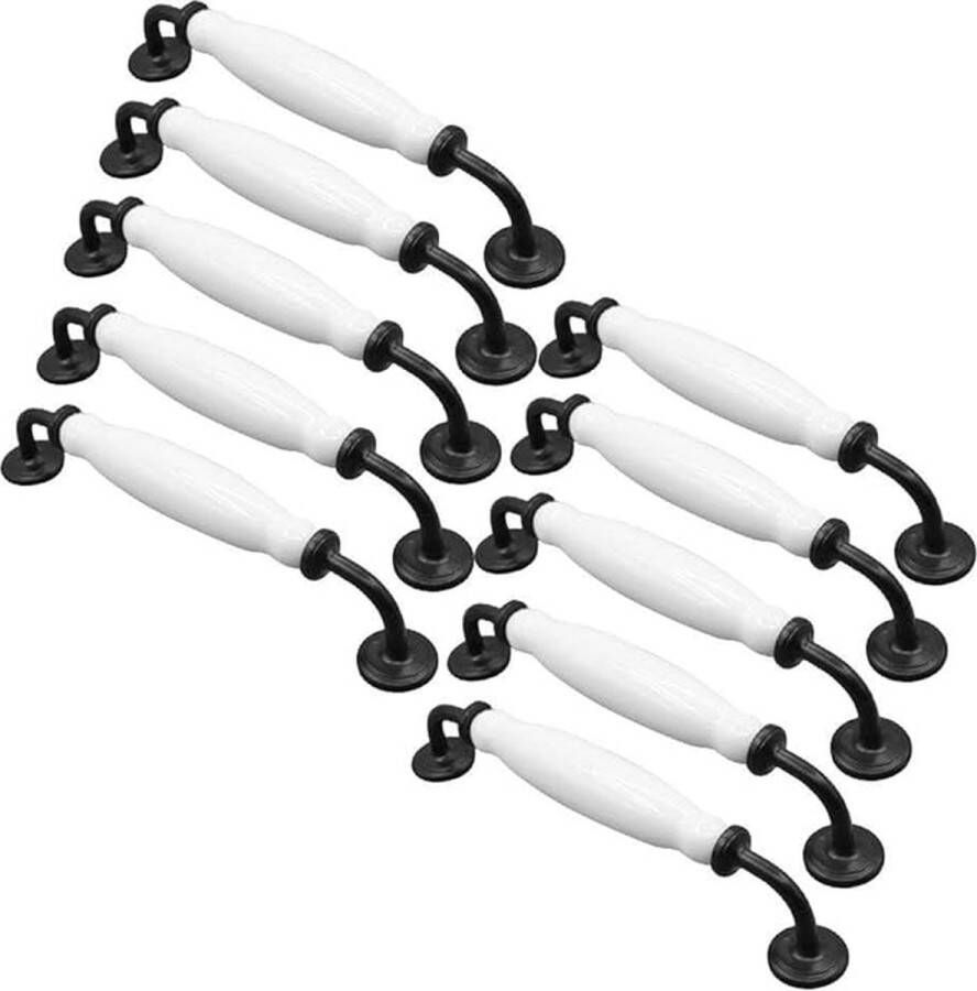 Ebeta 10 x booggrepen deurknoppen handgrepen en ladeknoppen kastgrepen meubelgreep (boorafstand 160 mm)