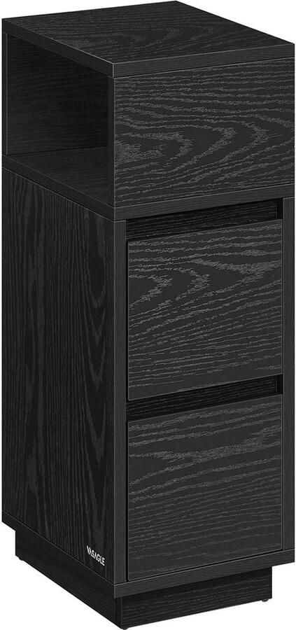 Rootz Living Rootz Ebony Zwart Nachtkastje Houten spaanplaat MDF 30 cm x 25 cm x 65 cm 9 6 kg 45 4 kg Max. belasting 4 5 kg Ladecapaciteit