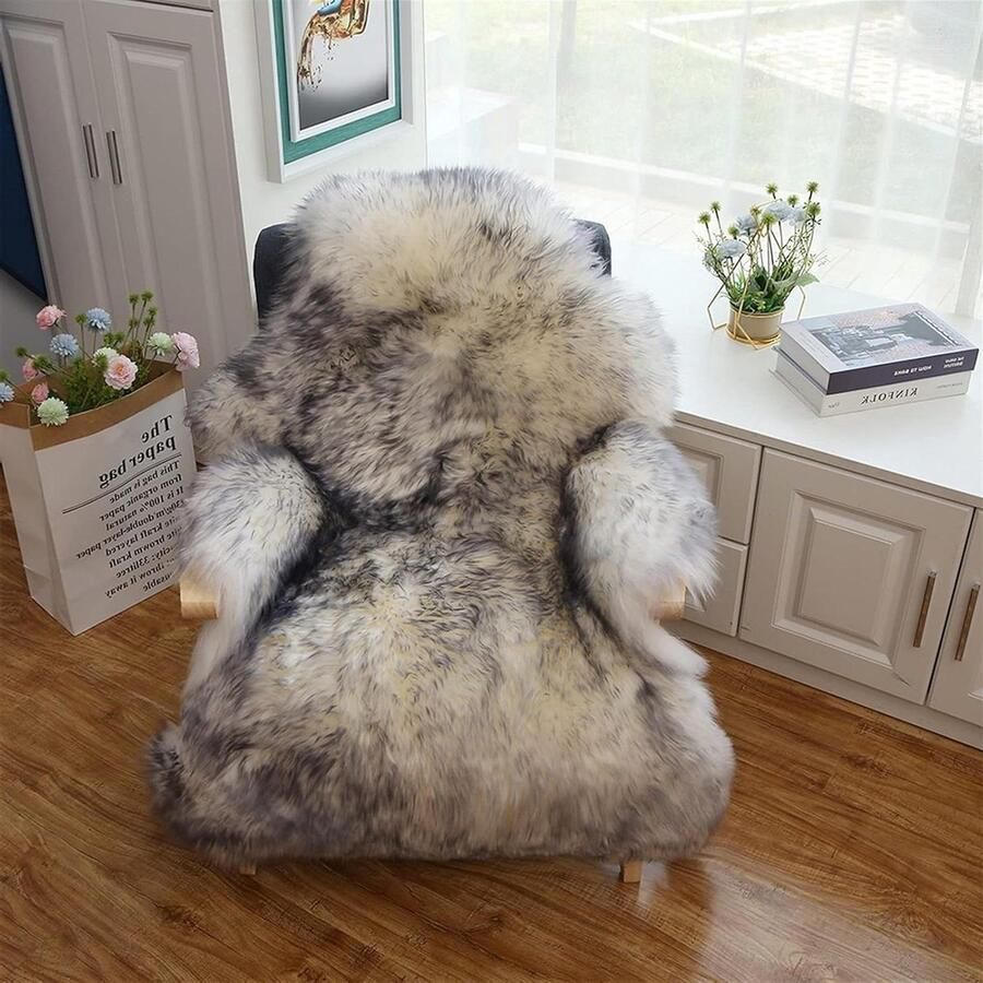 Echte Schapenvacht Vloerkleed Luxe Tapijt 1 stuk 70x100cm Natuurlijke Vacht